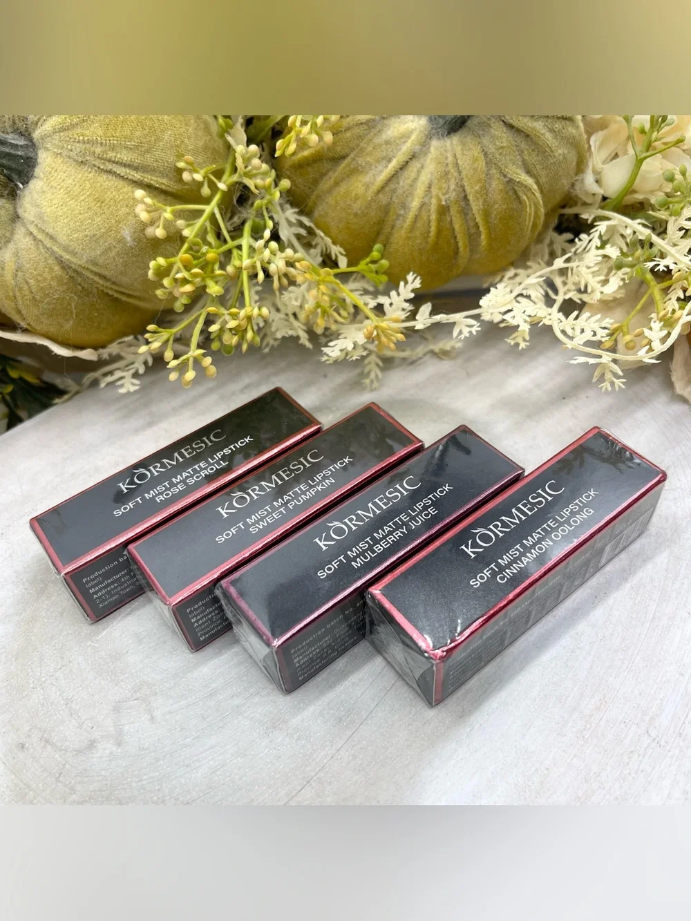 KORMESIC Soft Mist Matte Lipstick BNIB Velvet Long Lasting Lip Color Bundle New